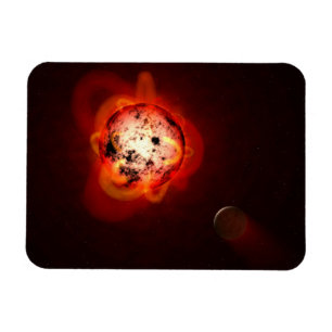 Imán Estrella De Enano Rojo Orbida Por Un Exoplaneta Hi