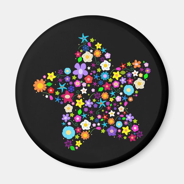 Imán Estrella de flor de bonito (Frente)