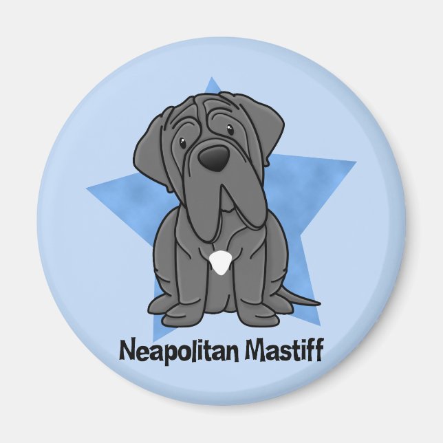Imán Estrella de Kawaii Napolitan Mastiff (Frente)
