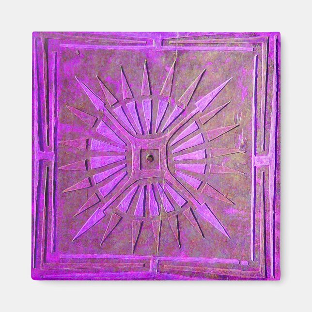 Imán ESTRELLA DE LA MAÑANA, violeta morada (Frente)