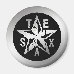 IMÁN ESTRELLA DE LA PLATA DE TEJAS