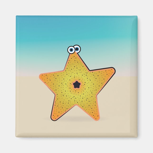 Imán Estrella de mar de dibujos animados (Frente)