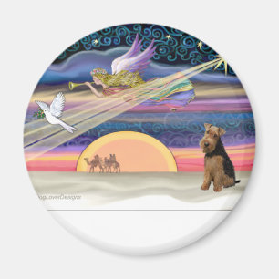 Imán Estrella de Navidad - Welsh Terrier