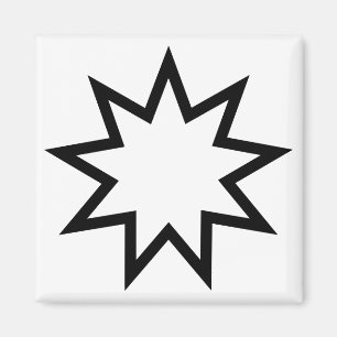 Imán Estrella de nueve puntas (símbolo de la fe bahaí)