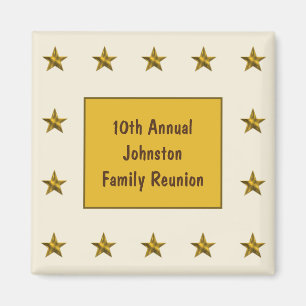 Imán Estrella de Oro de Reunión Familiar Keepsake Event