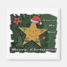 Imán Estrella de pan de jengibre navideño