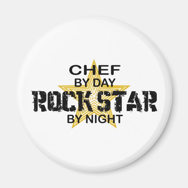 Imán Estrella de rock de chef por noche (Frente)