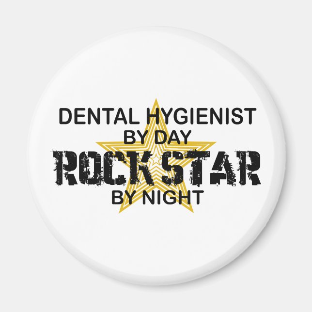 Imán Estrella de rock higiénico dental (Frente)