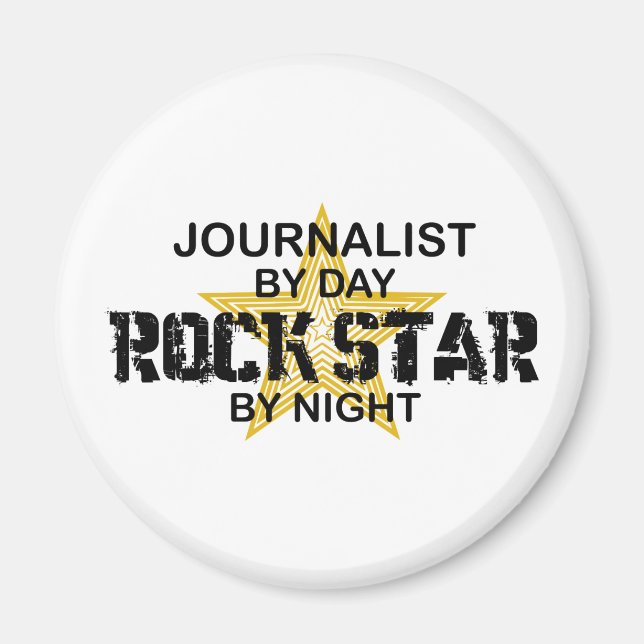 Imán Estrella de rock periodística de noche (Frente)