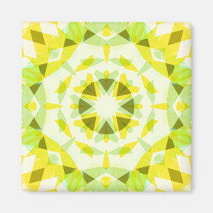 Imán Estrella de verano verde amarillo brillante decoro