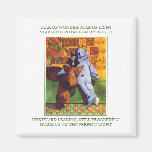 Imán ESTRELLA DE WONDER Square Magnet + Letras