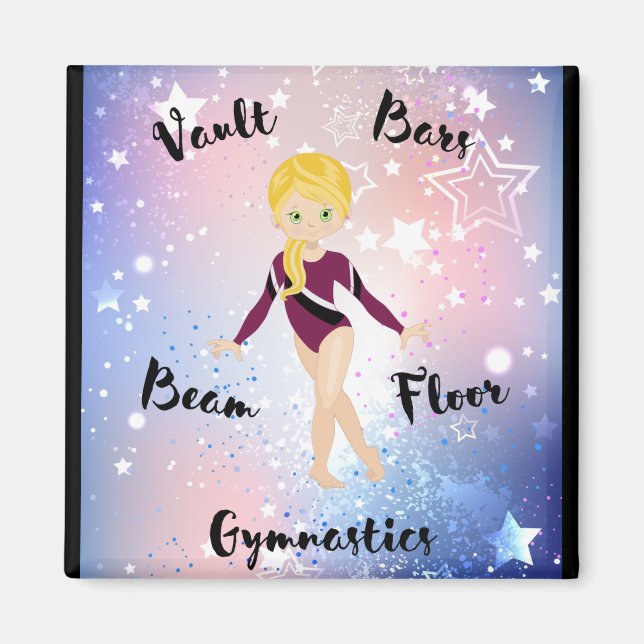 Imán Estrella del gimnasio rubia, ojos verdes, letargo  (Frente)