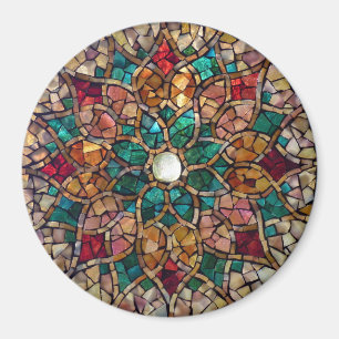 Imán "estrella del mosaico del vitral del otoño