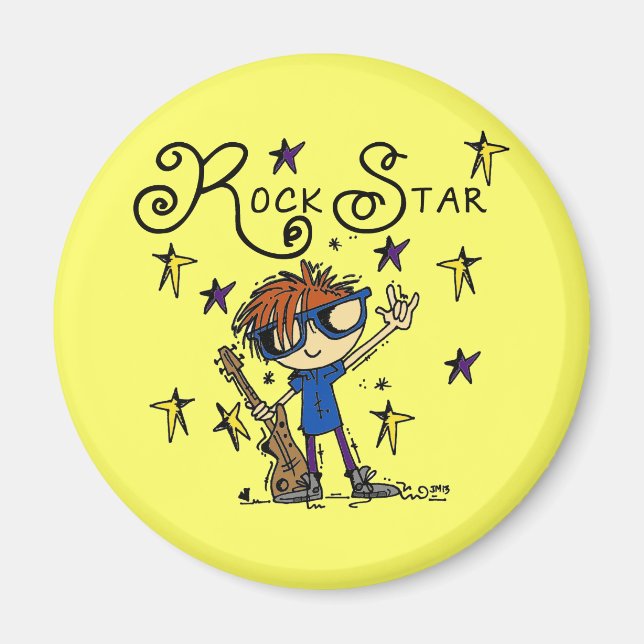 Imán Estrella del rock del muchacho del Redhead (Frente)