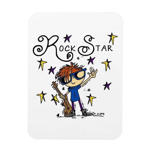 Imán Estrella del rock del muchacho del Redhead (Vertical)