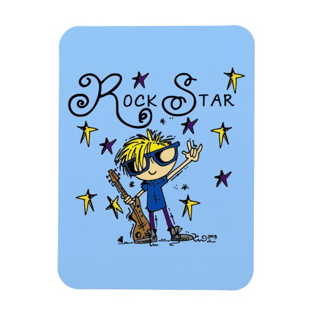 Imán Estrella del rock rubia del muchacho (Vertical)