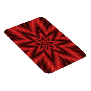 Imán Estrella difusa de foto de 3"x4" en rojo