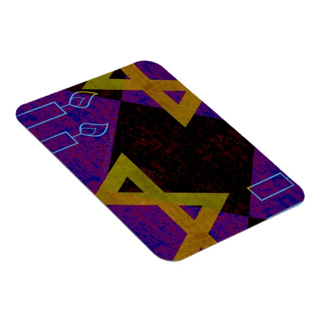 Imán Estrella feliz de Hanukkah de David menorah de Sli (Lado Derecho)