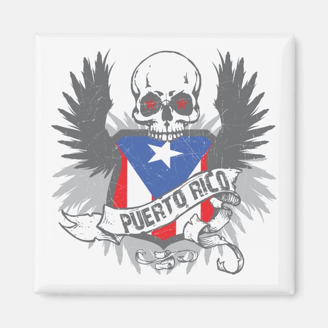 Imán Estrella magnética de Puerto Rico (Frente)