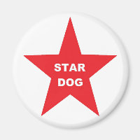 Estrella magnética perro en estrella roja
