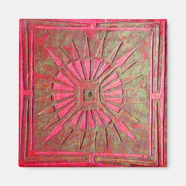Imán ESTRELLA MAÑANA, verde rojo (Frente)