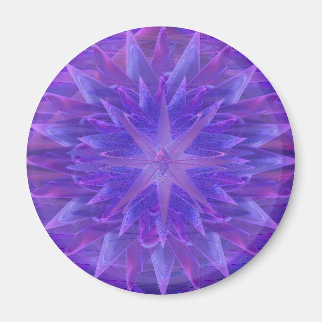 Imán Estrella morada Mandala (Frente)