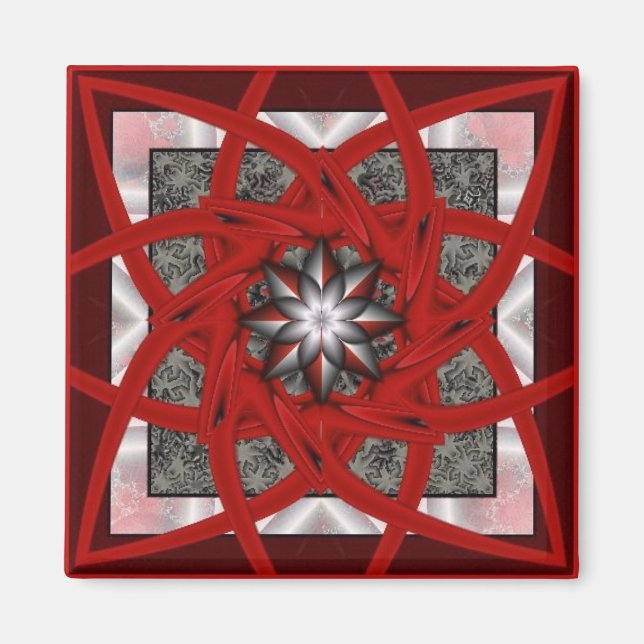 Imán Estrella negra roja 2 (Frente)
