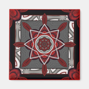 Imán Estrella negra roja 3