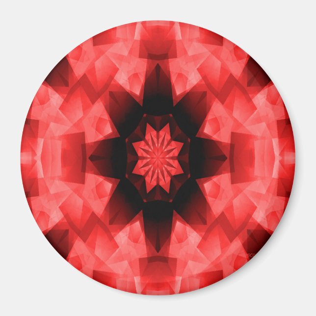 Imán Estrella roja de amapola.. (Frente)