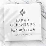 Imán Estrella simple y elegante de David Bat Mitzvah<br><div class="desc">El diseño se compone de tipografía sans serif y de una juguetona tipografía de escritura cursiva en un simple fondo. Disponible aquí: http://www.zazzle.com/store/selectpartysupplies</div>