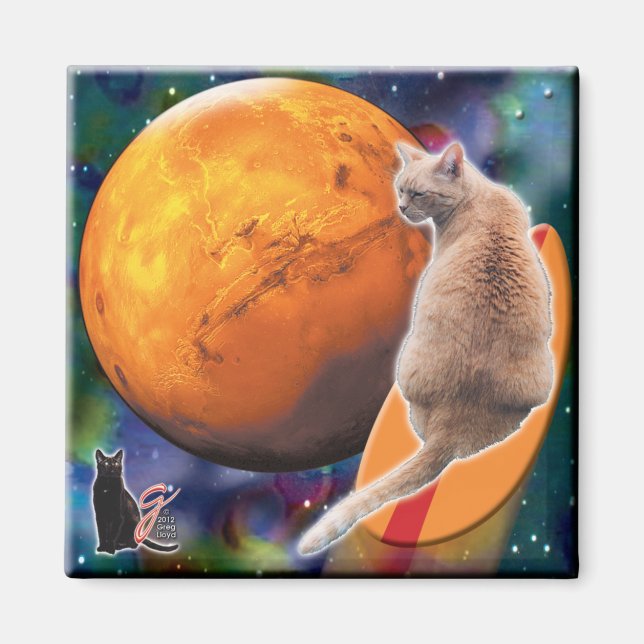 Imán Estrella surfer-Cat Chili Pepper Magnet (Frente)