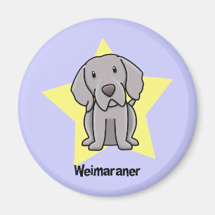 Imán Estrella Weimaraner de Kawaii