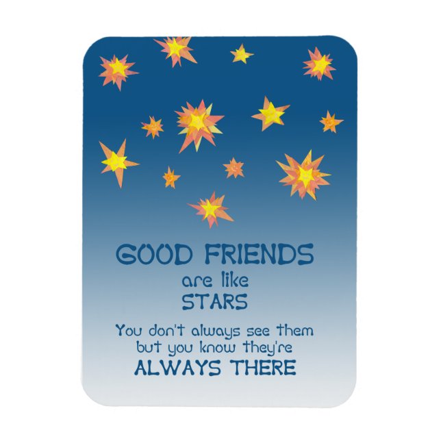 Imán Estrellas Amistad Inspiradora Cita Fridge Magnet (Vertical)