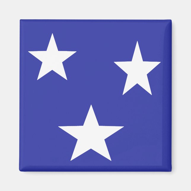Imán Estrellas blancas en azul (Frente)
