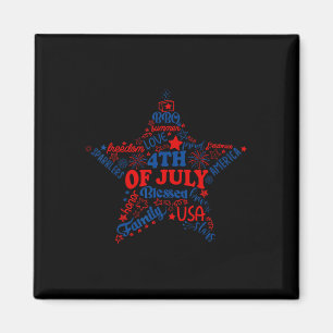 Imán Estrellas De Fuegos Artificiales 4 De Julio Día Pa