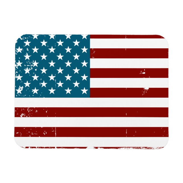 Imán Estrellas de la Bandera Americana rayas azul blanc (Horizontal)