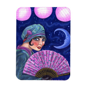 Imán Estrellas de la luna del Chica del Flapper de 2009