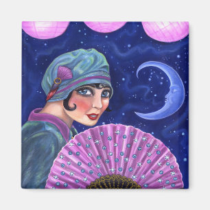 Imán Estrellas de la luna del Chica del Flapper de 2009