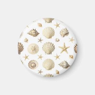 Imán Estrellas de Mar y Conchas de la Costa Patrón Sin 