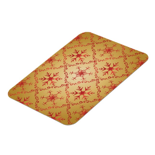 Imán Estrellas de Navidades rojos sobre oro (Lado Izquierdo)