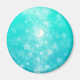 Imán Estrellas de papel y fantasía lunar arte celestial