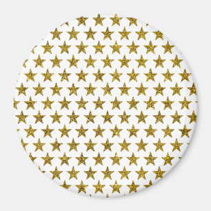 Imán Estrellas de purpurina dorada