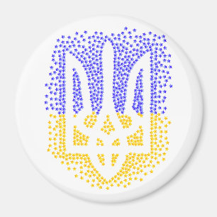 Imán Estrellas de tridente de heraldry de Ucrania