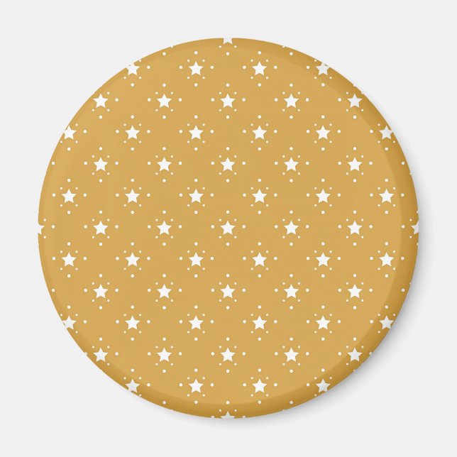 Imán Estrellas decorativas sobre fondo dorado (Frente)