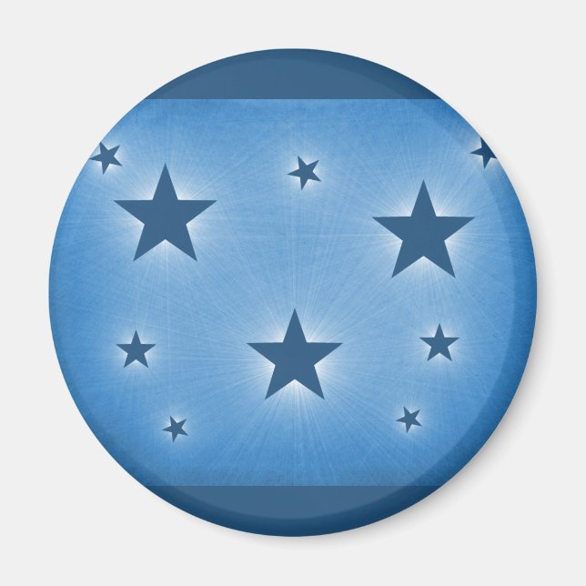 Imán Estrellas en el cielo nocturno, azul (Frente)