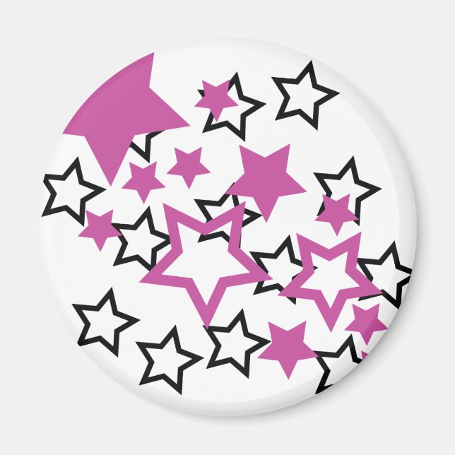 Imán estrellas negras púrpuras (Frente)