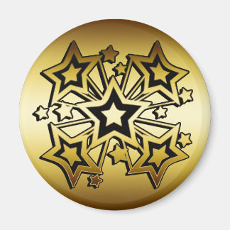 IMÁN ESTRELLAS NEGRAS Y ORO