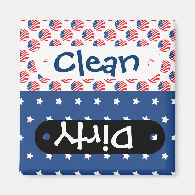 Imán Estrellas patrióticas enarbolan bandera de la libe (Frente)