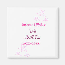 Imán Estrellas rosas Renovación de votos boda de aniver