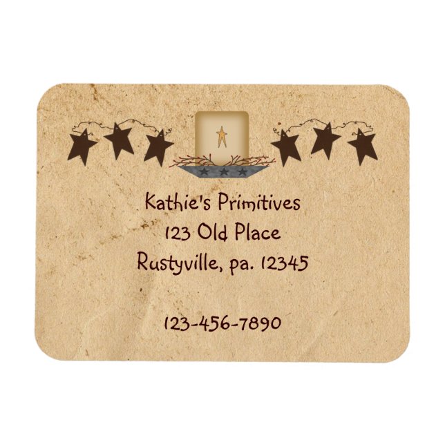 Imán Estrellas Rustas Y Magnet Premium De Velas (Horizontal)